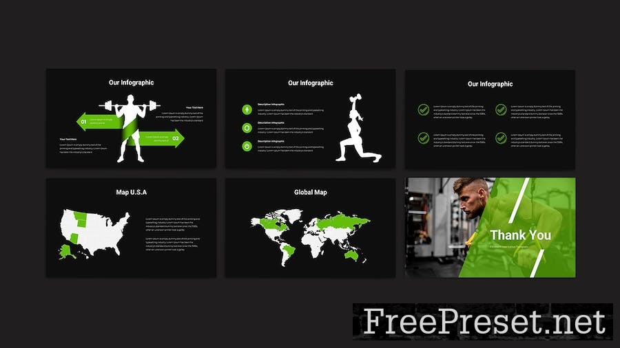 FITNESS - Powerpoint Template VBZVS8X