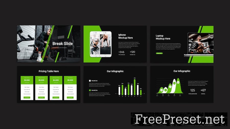 FITNESS - Powerpoint Template VBZVS8X