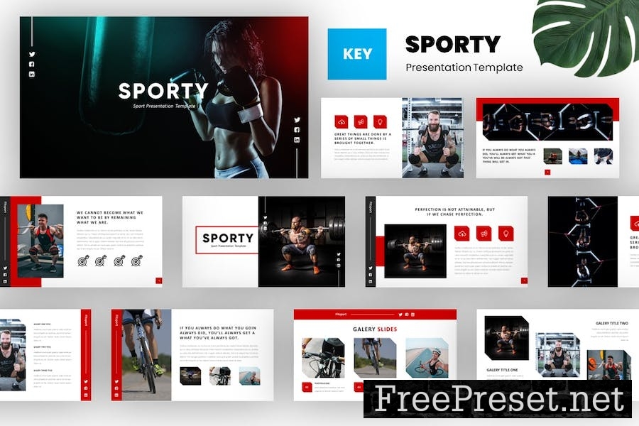 Fitsport - Gym, Fitness & Sports Keynote Template LHTJS5Q