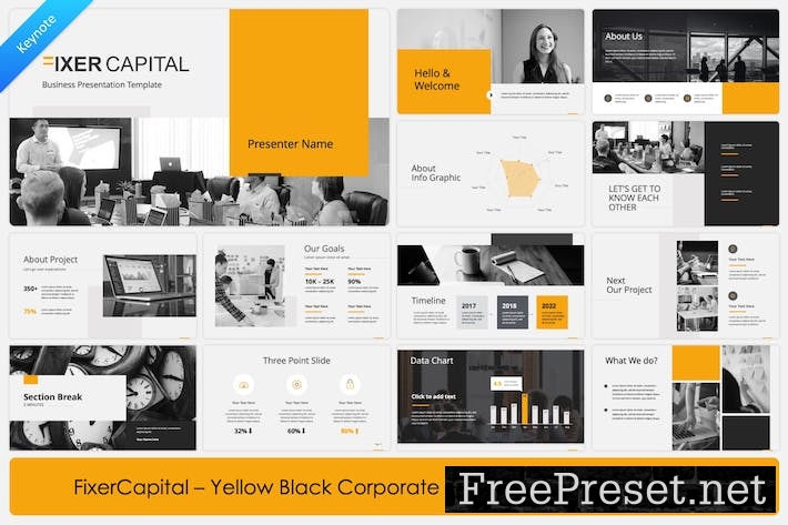 FixerCapital - Yellow Corporate Business Keynote XGN8ETN