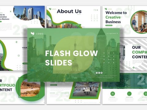 Flash Glow Powerpoint Presentation Template 34SH3FZ