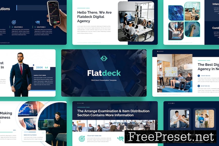 Flatdeck - Pitch Deck Keynote Template XABEKFC