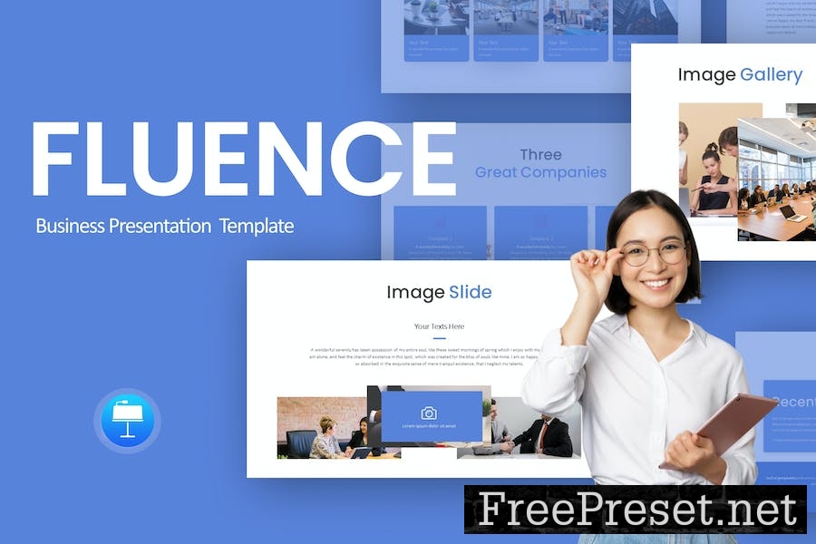 Fluence Blue Creative Business Keynote URV94MJ