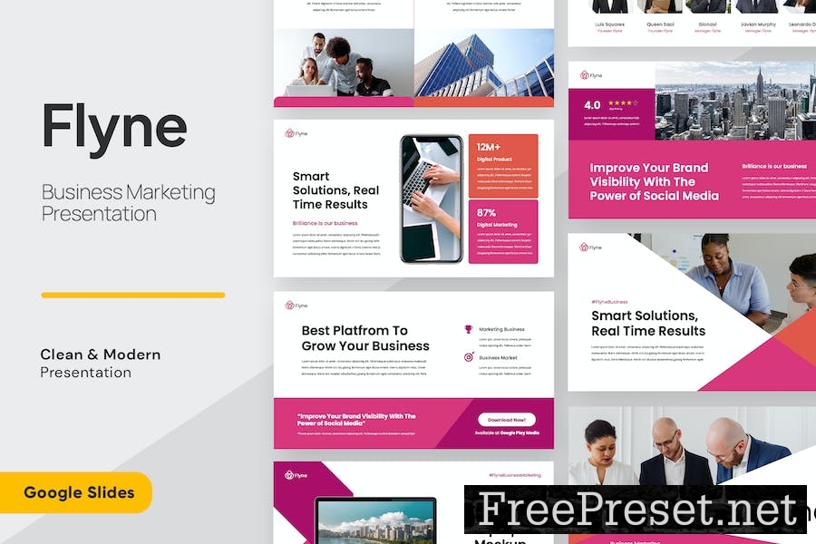 FLYNE - Business Marketing Google Slides CX46Z2V