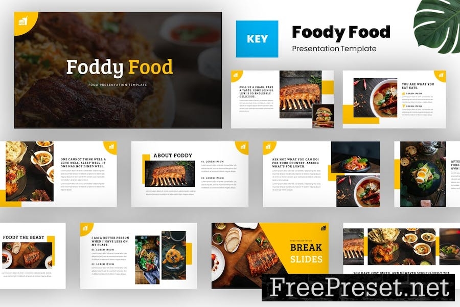 Foddy - Food & Culinary Keynote Template 4FYK4L2