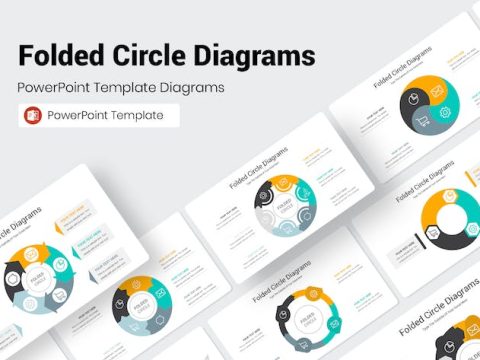 Folded Circle Diagrams PowerPoint Presentation 87NP8HX