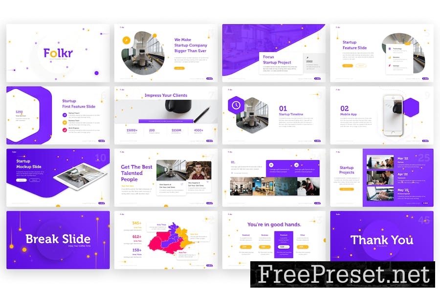 Folkr Creative Start Up Google Slides Template K5Z24PJ