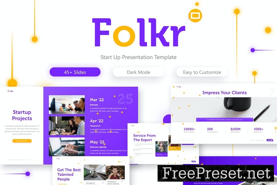 Folkr Creative Start Up Google Slides Template K5Z24PJ