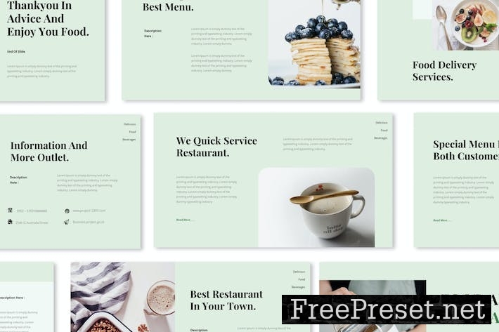 Food And Beverage Keynote Presentation Template