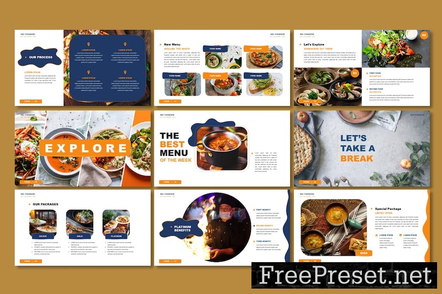 Food - Powerpoint Template GLE92EJ