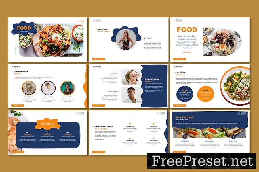 Food - Powerpoint Template GLE92EJ