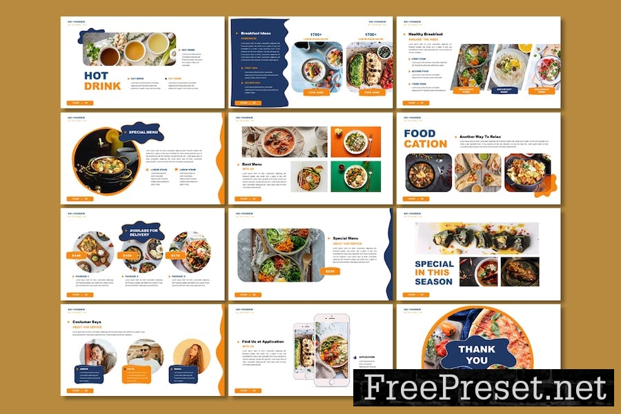 Food - Powerpoint Template GLE92EJ