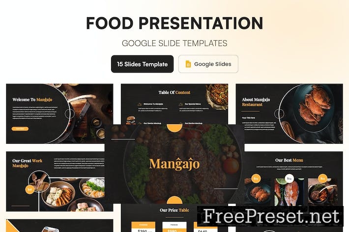 Food Presentation Template Google Slides UD9GG7M