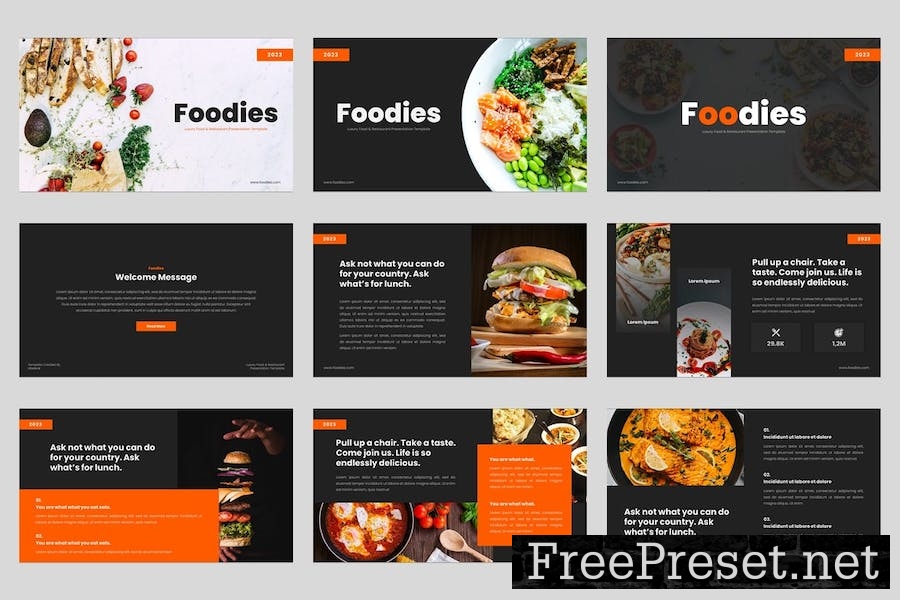 Foodies - Food & Restaurant Powerpoint Template ZG95Z5N