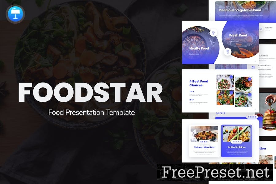 Foodstar Blue Creative Food Gradient Keynote CK59VX8