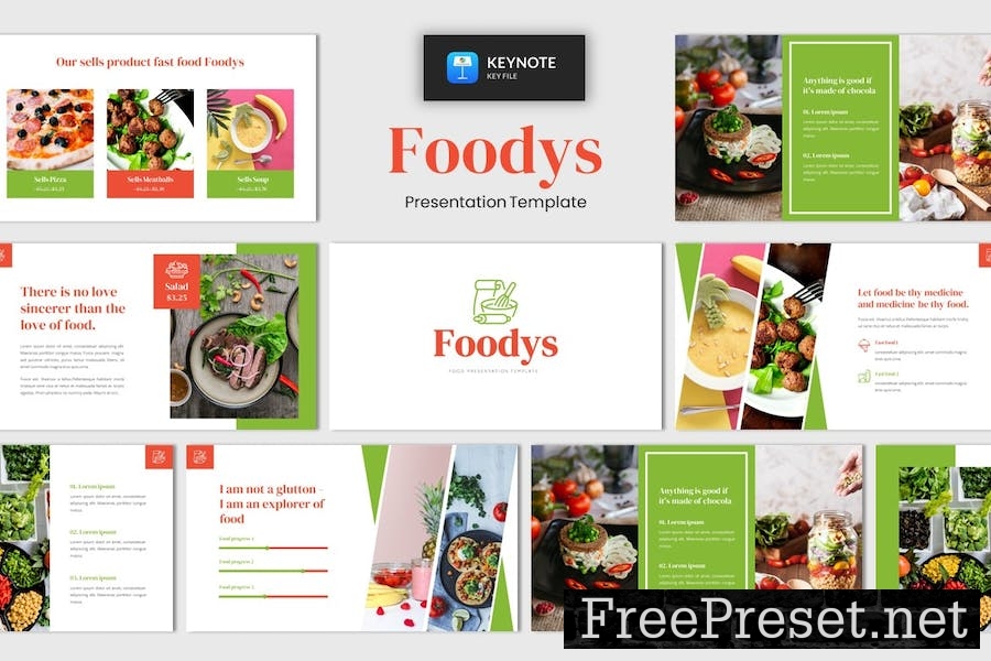 Foodys - Food Keynote Template ZAYXW39