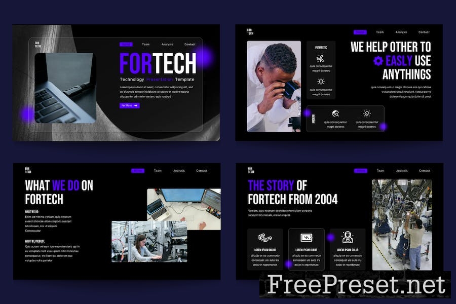 Fortech Keynote Pitch Deck Presentation Template 7GSFY87