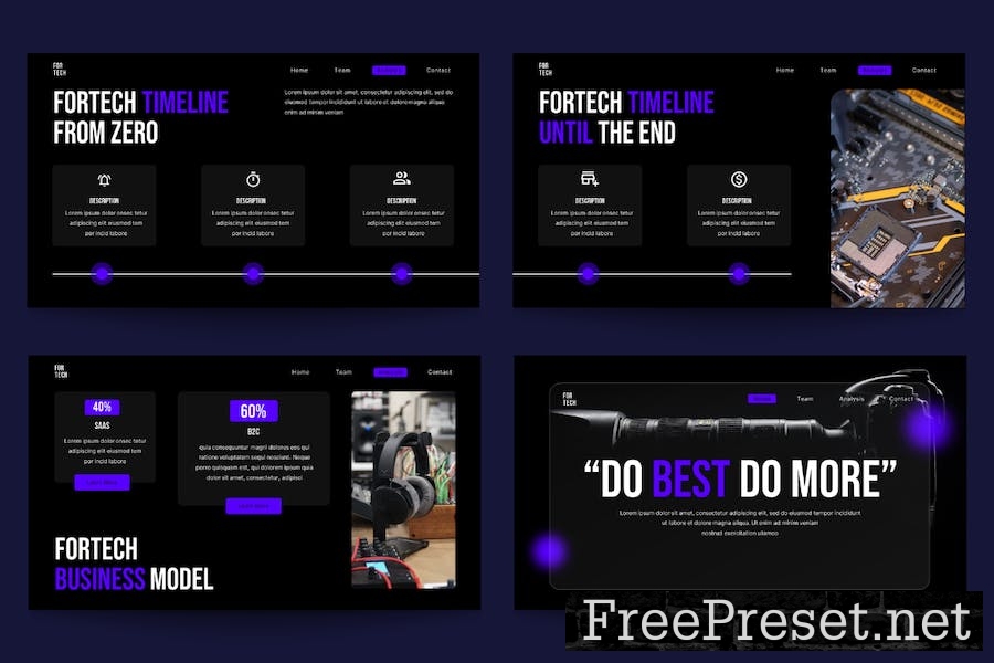 Fortech Keynote Pitch Deck Presentation Template 7GSFY87