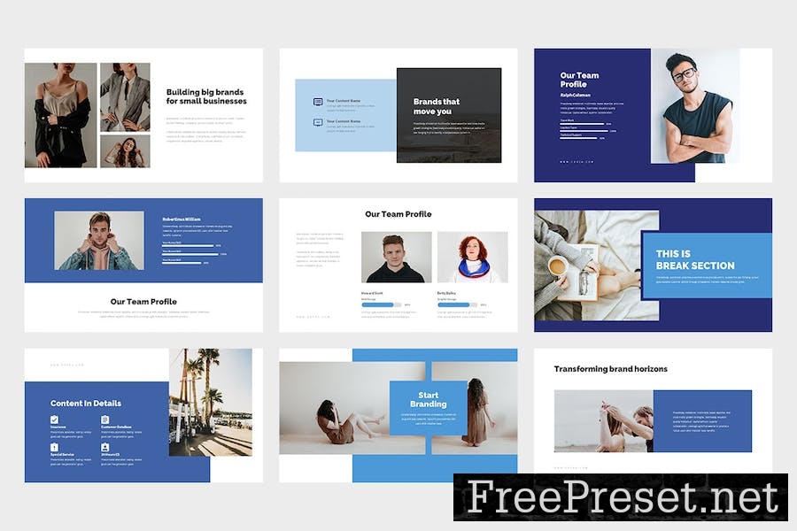 Fovea : Creative Blue Keynote Template WJHBGVN