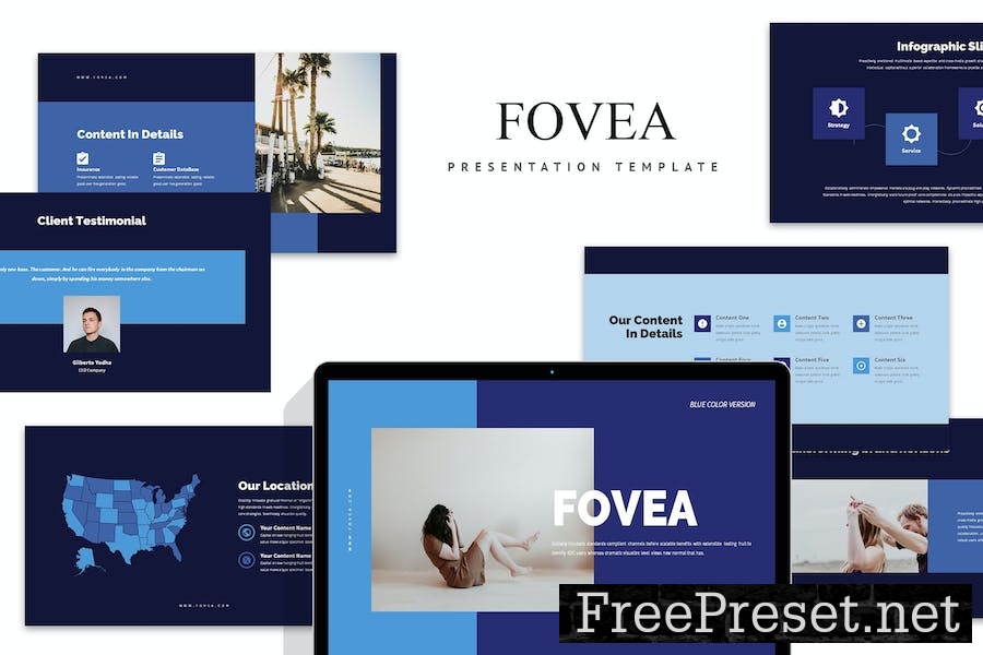 Fovea : Creative Blue Keynote Template WJHBGVN