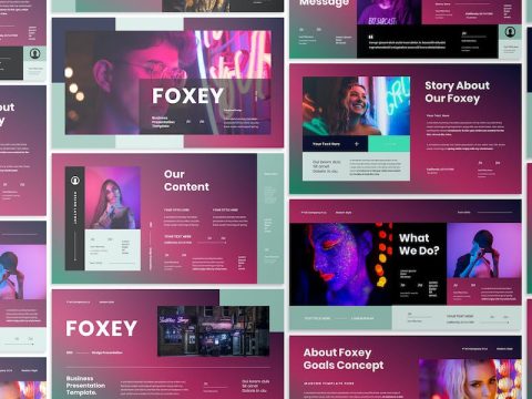 Foxey Business Presentation Google Slide Template P7UJ83S