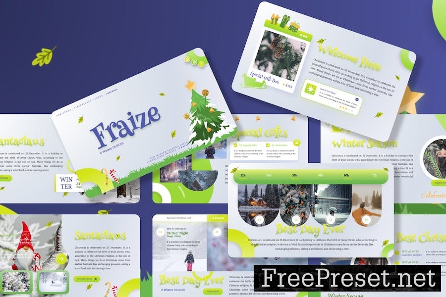 Fraize - Winter Season Powerpoint Templates XBU935F