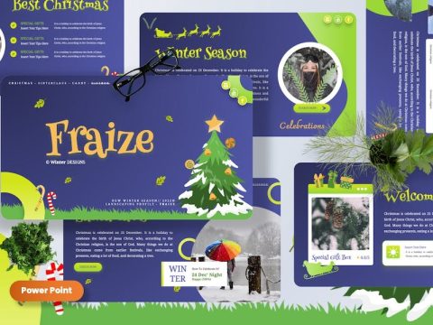 Fraize - Winter Season Powerpoint Templates XBU935F