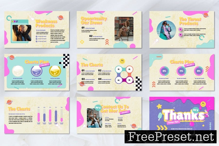 Freanz - 90s Collage Keynote Template ZNRVUT4