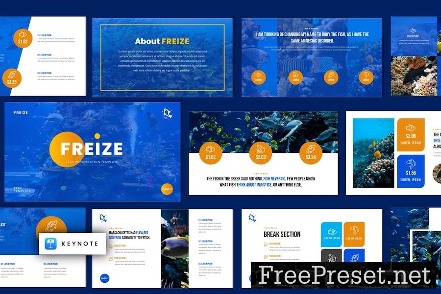 Freize - Fishing Clubs Keynote Template N3Q3DPX