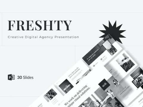 Freshty - Creative Digital Agency PowerPoint 5E4RDR9