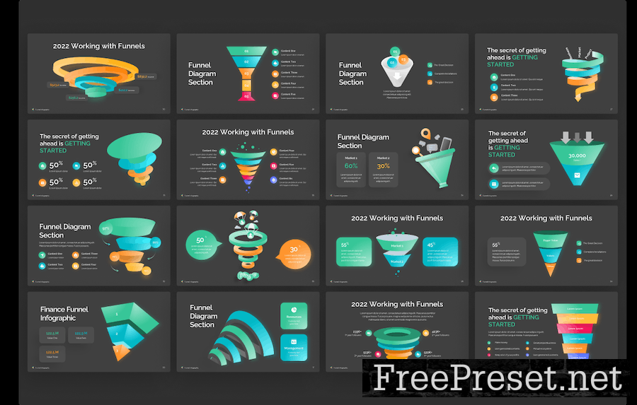 Funnel Infographic PowerPoint Template 7NS8N86