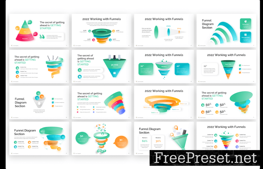 Funnel Infographic PowerPoint Template 7NS8N86