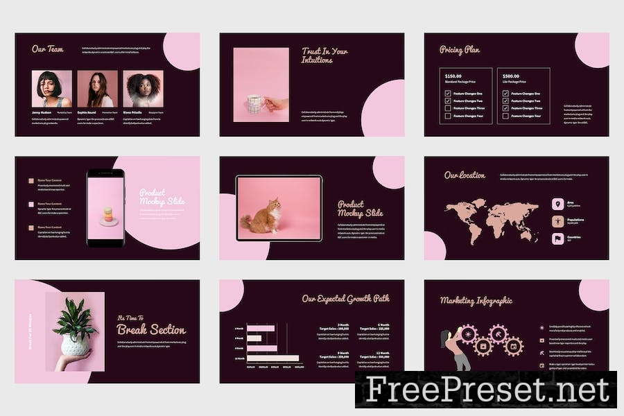 Furena - Pitch Deck Pink Keynote Template LR8TMFY