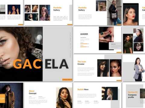 Gacela - Lookbook Google Slides Template E55W68U