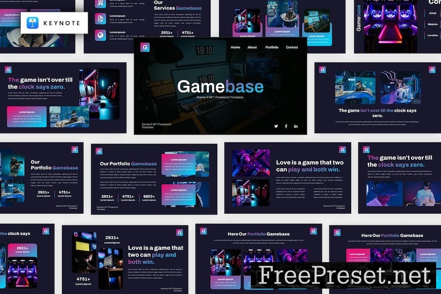 Gamebase - Games & NFT Keynote Template RMJHN5Y