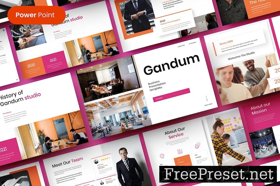 Gandum – Business PowerPoint Template 7HUEUNN