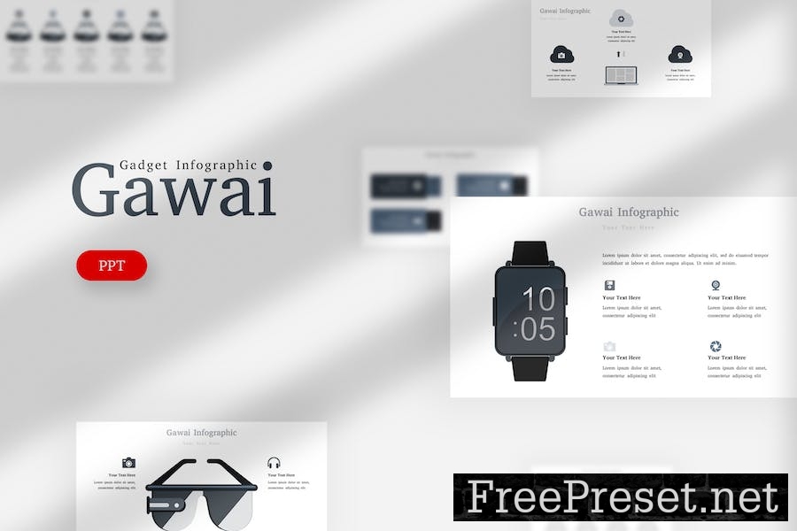 Gawai Infographic - Powerpoint Template RSEKLLB