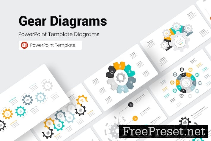 Gear Diagrams PowerPoint Presentation Template BVASFA2