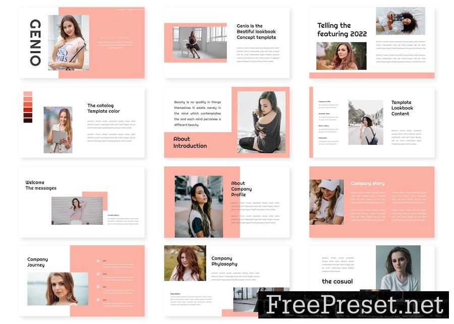 Genio - Lookbook Google Slides Template 8DYTA7Z