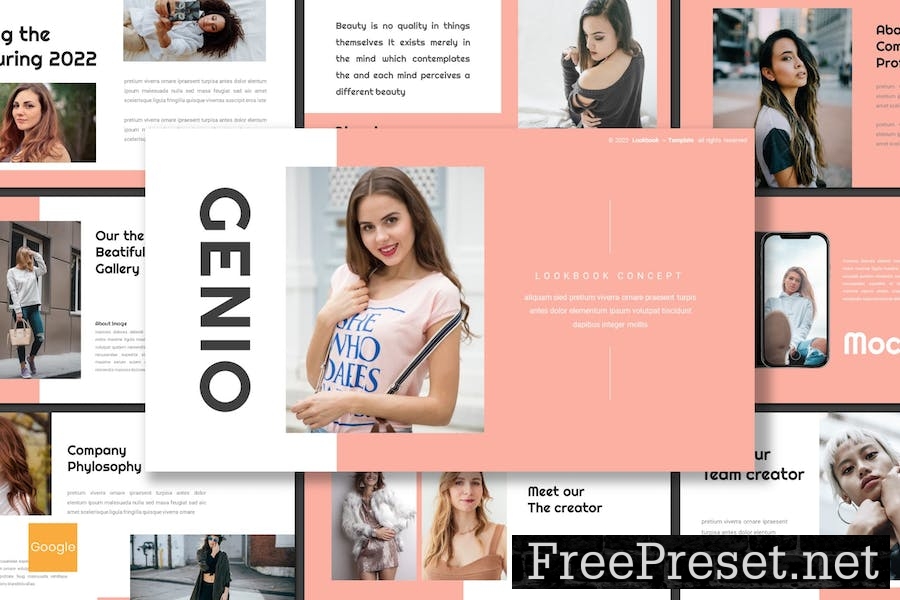 Genio - Lookbook Google Slides Template 8DYTA7Z