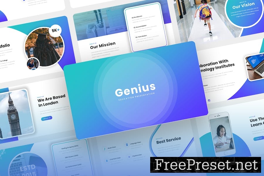 Genius - Education Presentation Keynote Template H4G8M5K