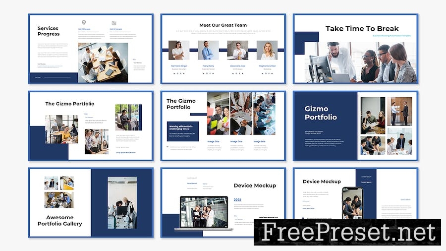 Gizmo Business Presentation Google Slide Template KHP2T6C