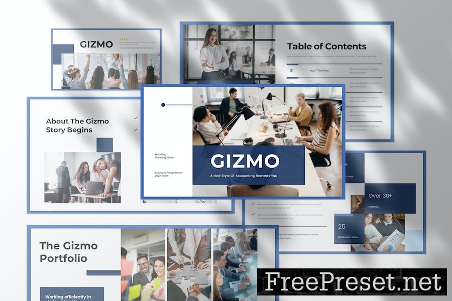 Gizmo Business Presentation Google Slide Template KHP2T6C