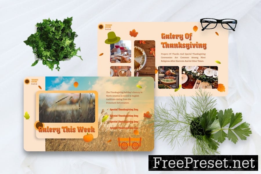 Goedy - Thanksgiving Powerpoint Template 3DBAD2R