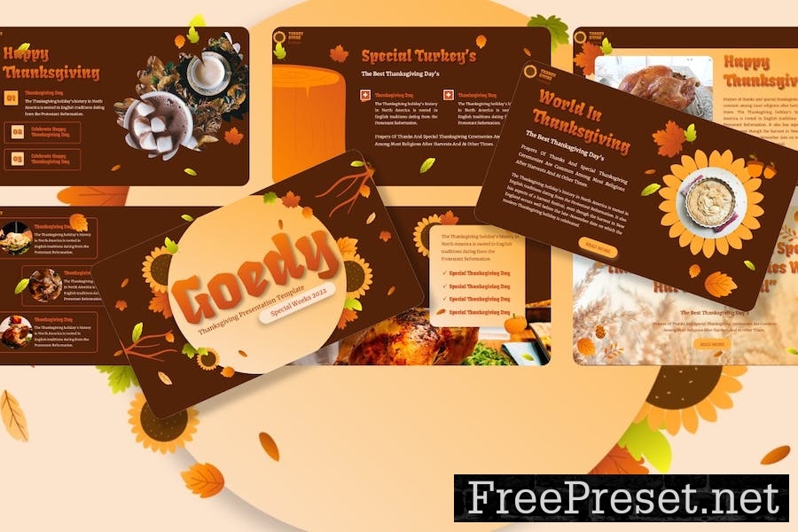 Goedy - Thanksgiving Powerpoint Template 3DBAD2R