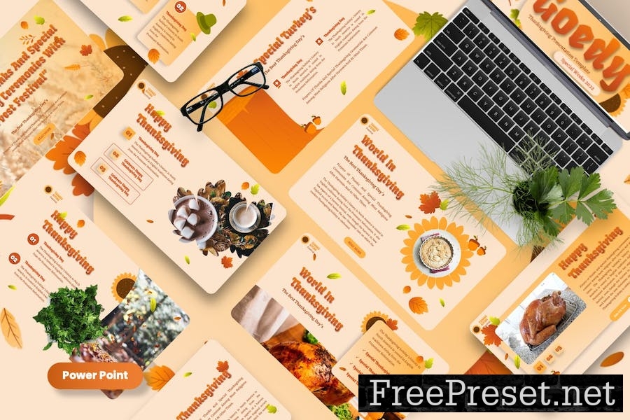 Goedy - Thanksgiving Powerpoint Template 3DBAD2R