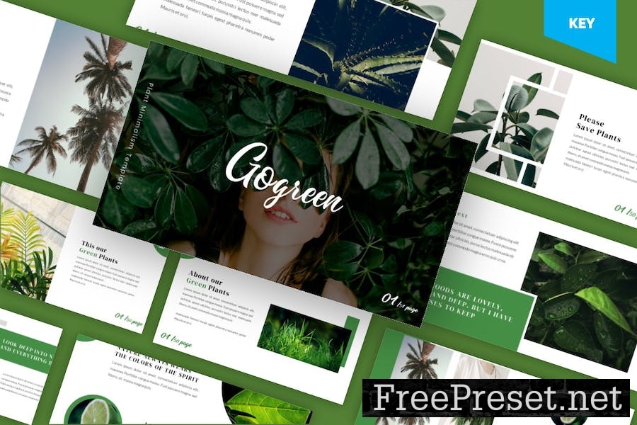 Gogreen - Plant & Minimalism Keynote Template NN5M78E