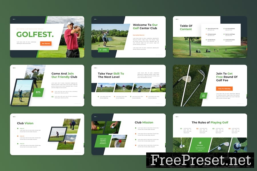 Golfest - Golf Club Keynote Template 7FN9MBN