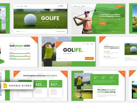 Golife - Golf Club Google Slides Template JN69KGQ