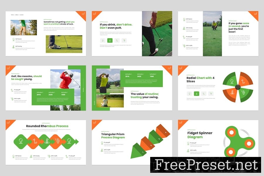 Golife - Golf Club Powerpoint Template 8VECCWL